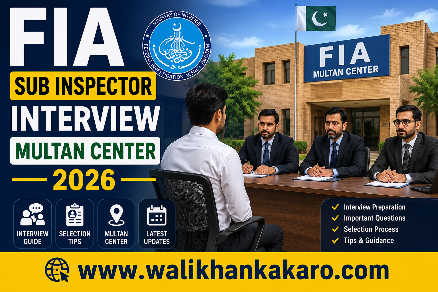 FIA Sub Inspector Interview Multan Center 2026