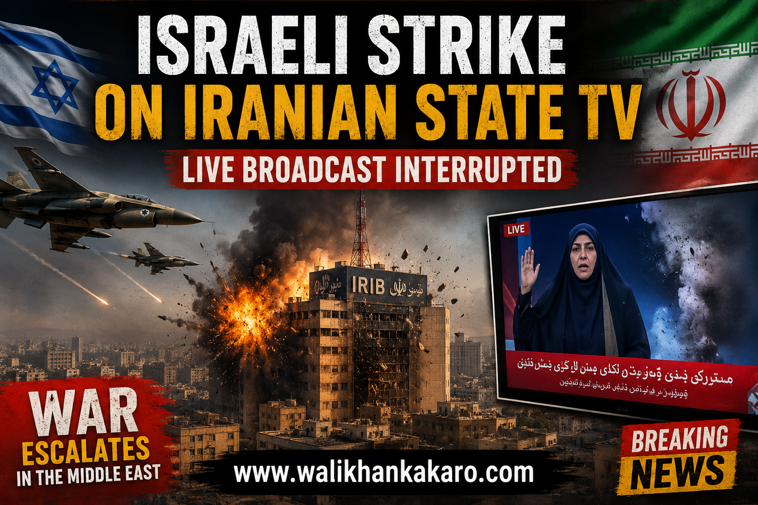 Israeli strike on Iranian state TV