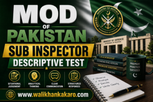 MOD Sub Inspector Descriptive Test 2026