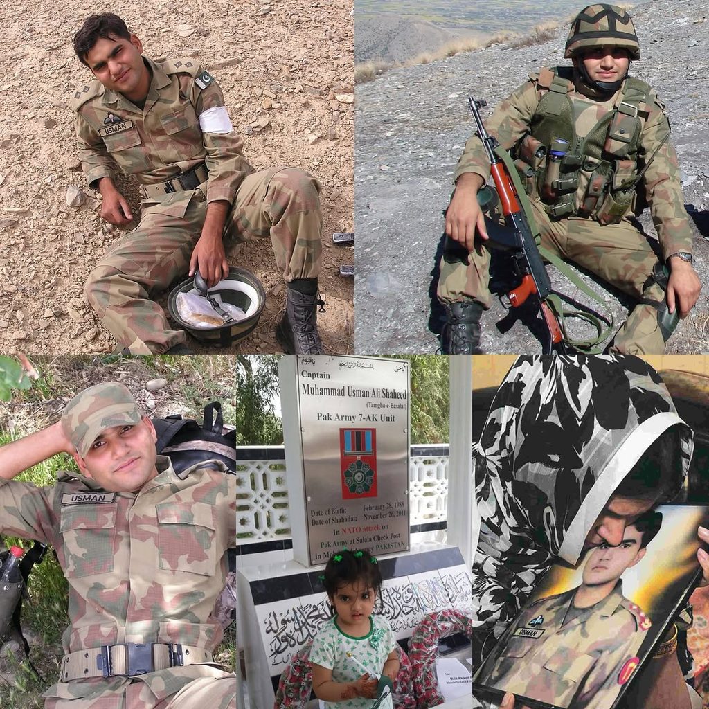 Captain Usman Ali was killed in a NATO airstrike at Salala Check Post in 2011 16