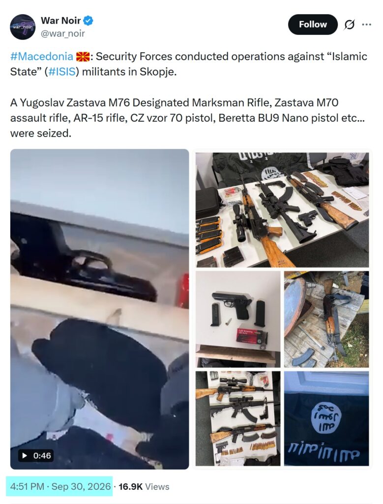 Daesh Sleeper Cells Arrested in Skopje in 2026 2