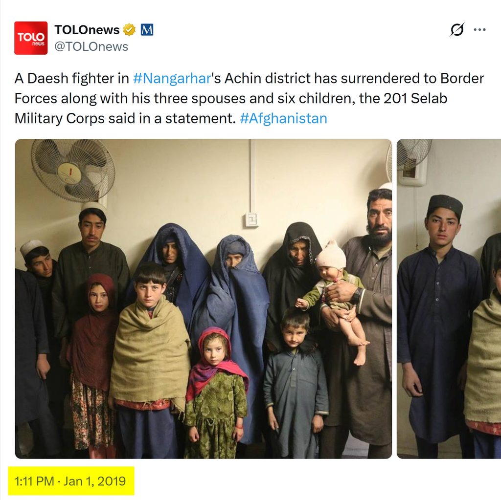 Daesh surrendered with three wives and six children in Achin in 2019 4