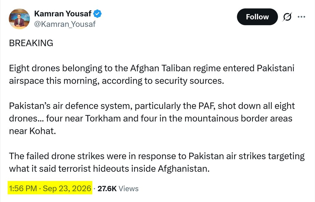 OSINT Analysis False Claim of an Afghan Drone Attack in Kohat in 2026 11