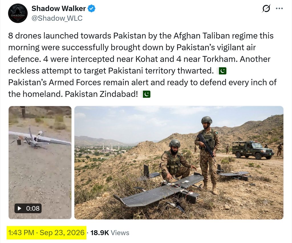 OSINT Analysis False Claim of an Afghan Drone Attack in Kohat in 2026 12