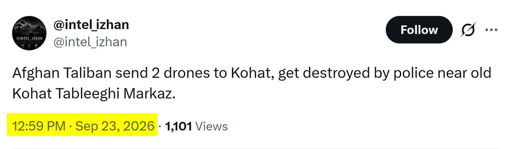 OSINT Analysis False Claim of an Afghan Drone Attack in Kohat in 2026 21