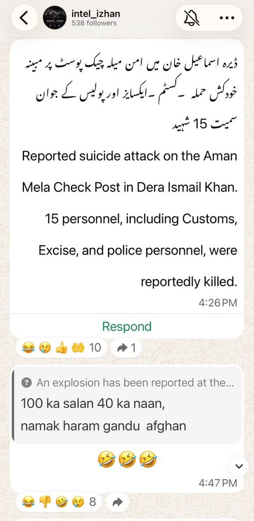 TTP SVBIED targeted the Aman Mela Police Checkpoint in DI Khan in 2026 4
