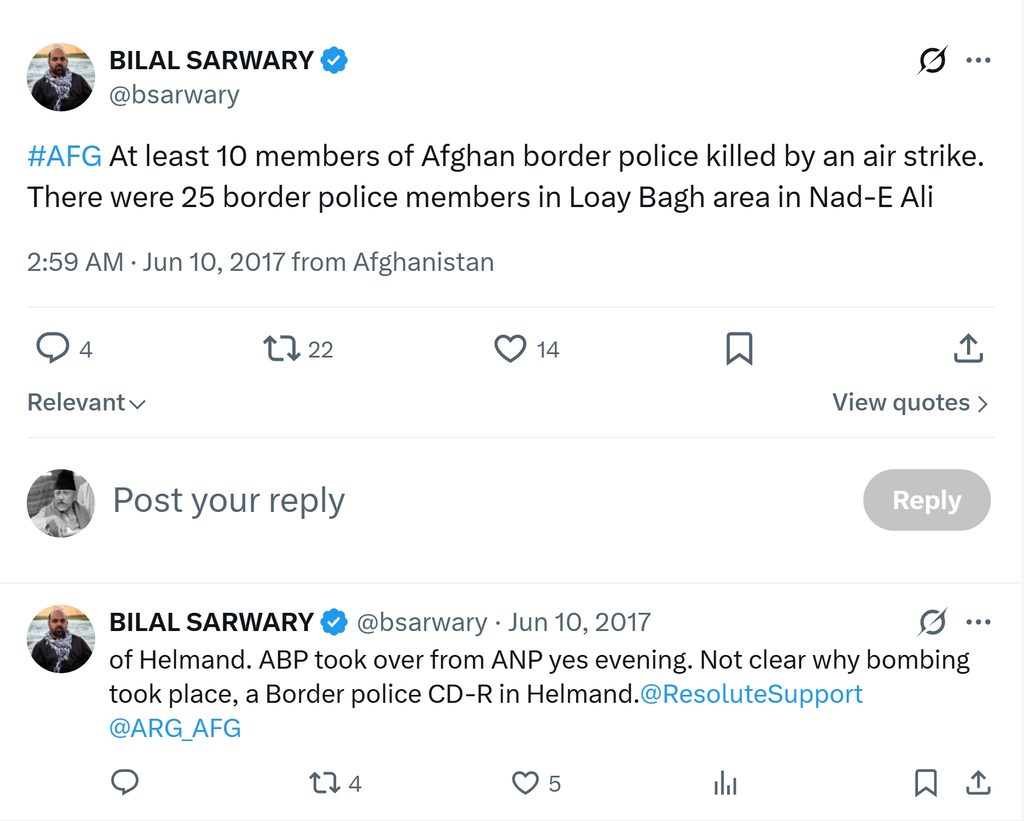 US airstrike killed 10 Afghan border police of the Ashraf Ghani government in Helmand in 2017 1